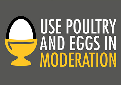 use poultry and eggs in moderation 